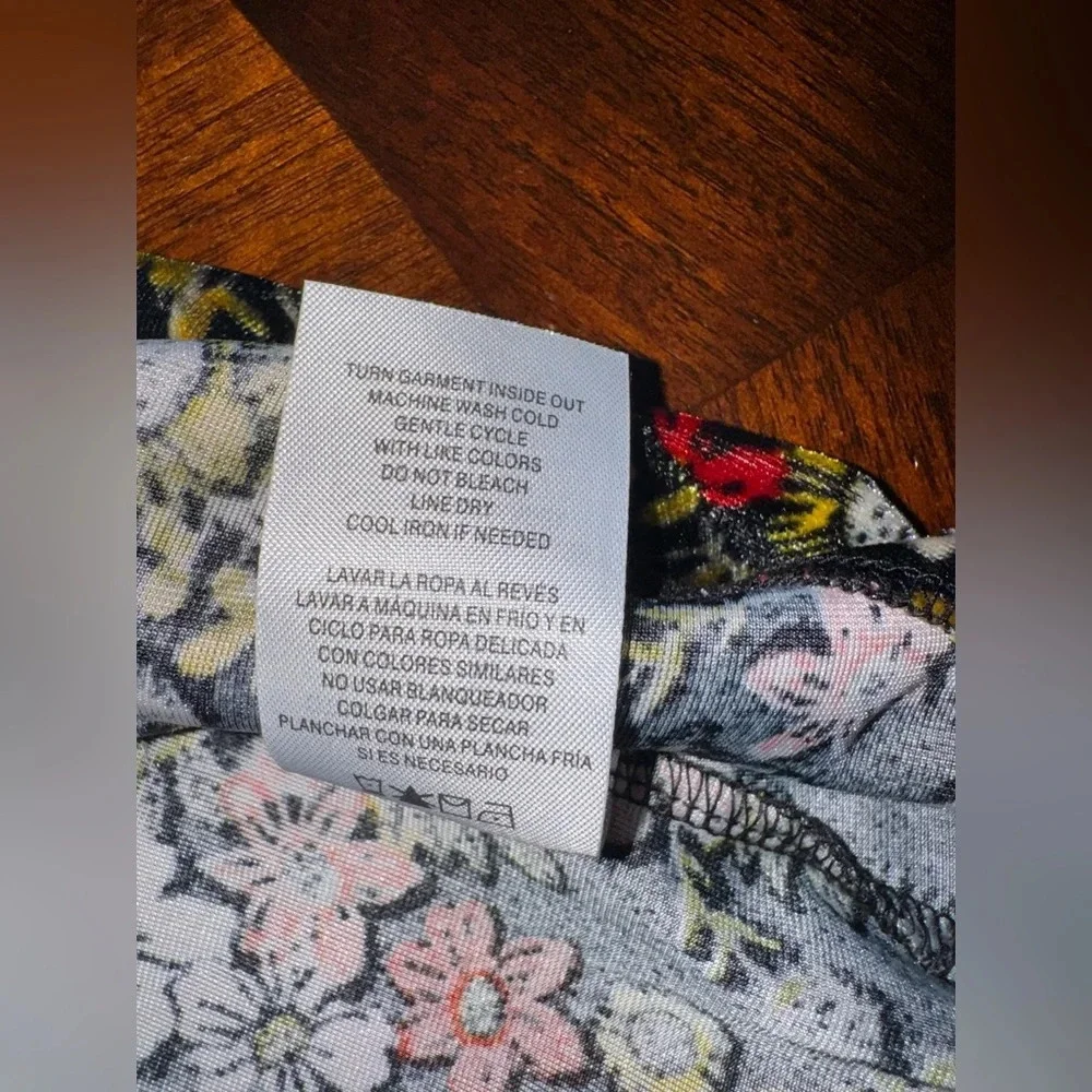 Sears Roebuck Girls Black w/ Flowers Floral Velvet Sundress Dress Large 14-16 - Picture 10 of 10